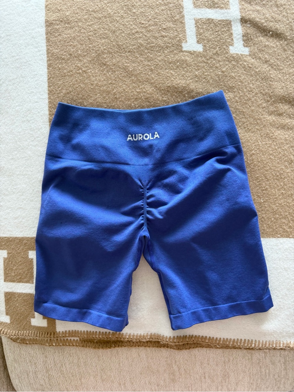 Aurola High-Rise Royal Blue Scrunch Athletic Bike Shorts
